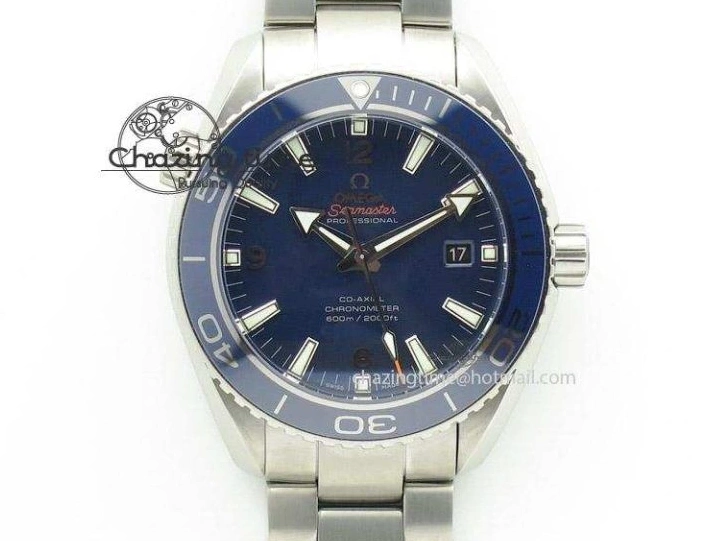 0725 2018 Seamaster Diver 300M OMF Best Edition Blue Ceramic Blue Dial on SS Bracelet A8800 (Black Balance Wheel) ZeroBulk 7957